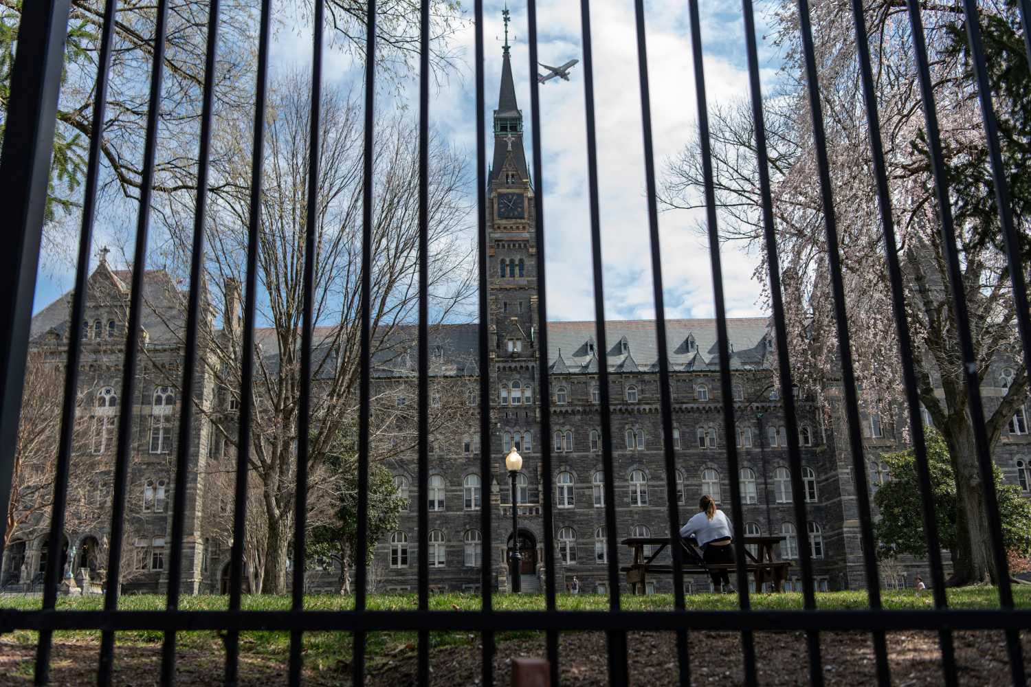 3/12/20 9:49:35 AThe Georgetown University campus is seen on March 12, 2020 during the school's spring break. Classes will resume online, and the university has encourage d students to return to their permanent addresses" indefinitely in response to nationwide outbreaks of novel coronavirus. -- Photo by Hannah Gaber, USA TODAY StaffHgs 6228