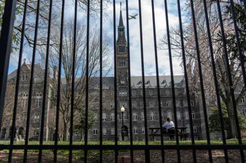 3/12/20 9:49:35 AThe Georgetown University campus is seen on March 12, 2020 during the school's spring break. Classes will resume online, and the university has encourage d students to return to their permanent addresses" indefinitely in response to nationwide outbreaks of novel coronavirus. -- Photo by Hannah Gaber, USA TODAY StaffHgs 6228