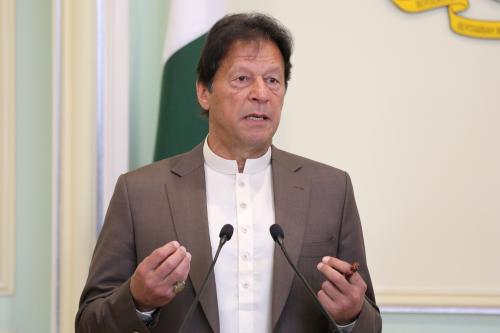 FILE PHOTO: Pakistan's Prime Minister Imran Khan speaks at a news conference in Putrajaya, Malaysia, February 4, 2020. REUTERS/Lim Huey Teng/File Photo