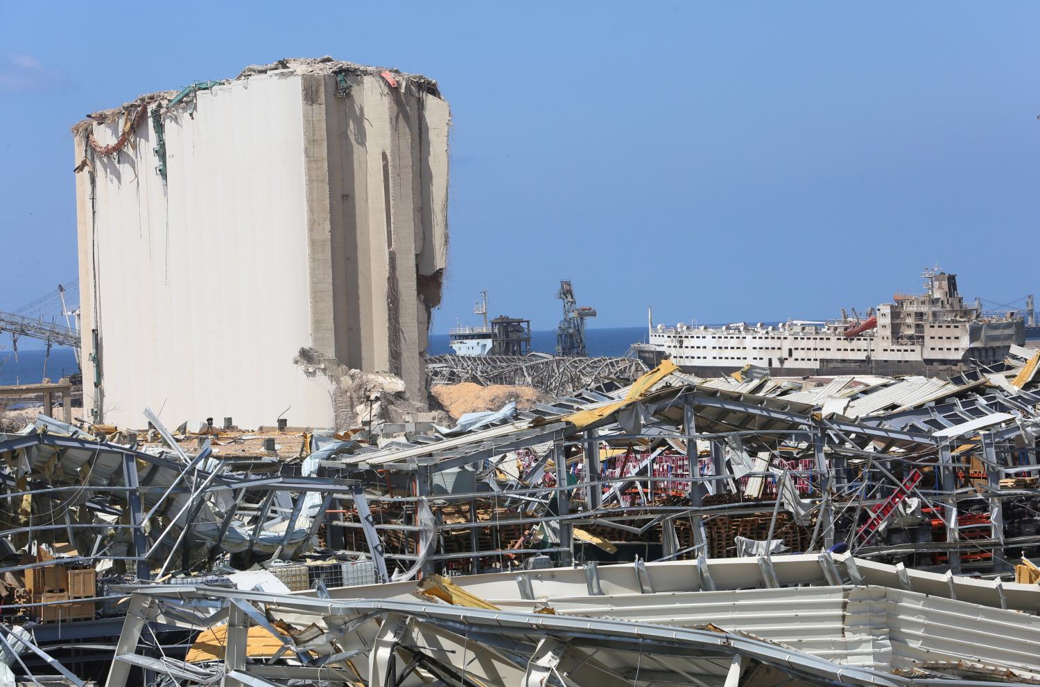 FILE PHOTO: A view shows the damage at the site of a massive explosion in Beirut port, Lebanon August 17, 2020. REUTERS/Aziz Taher/File Photo
