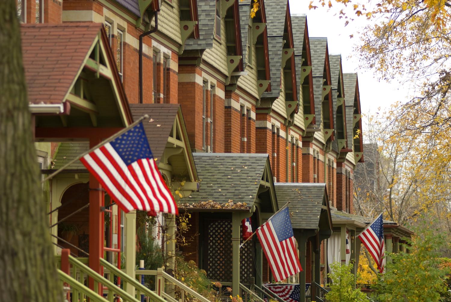 row of homes