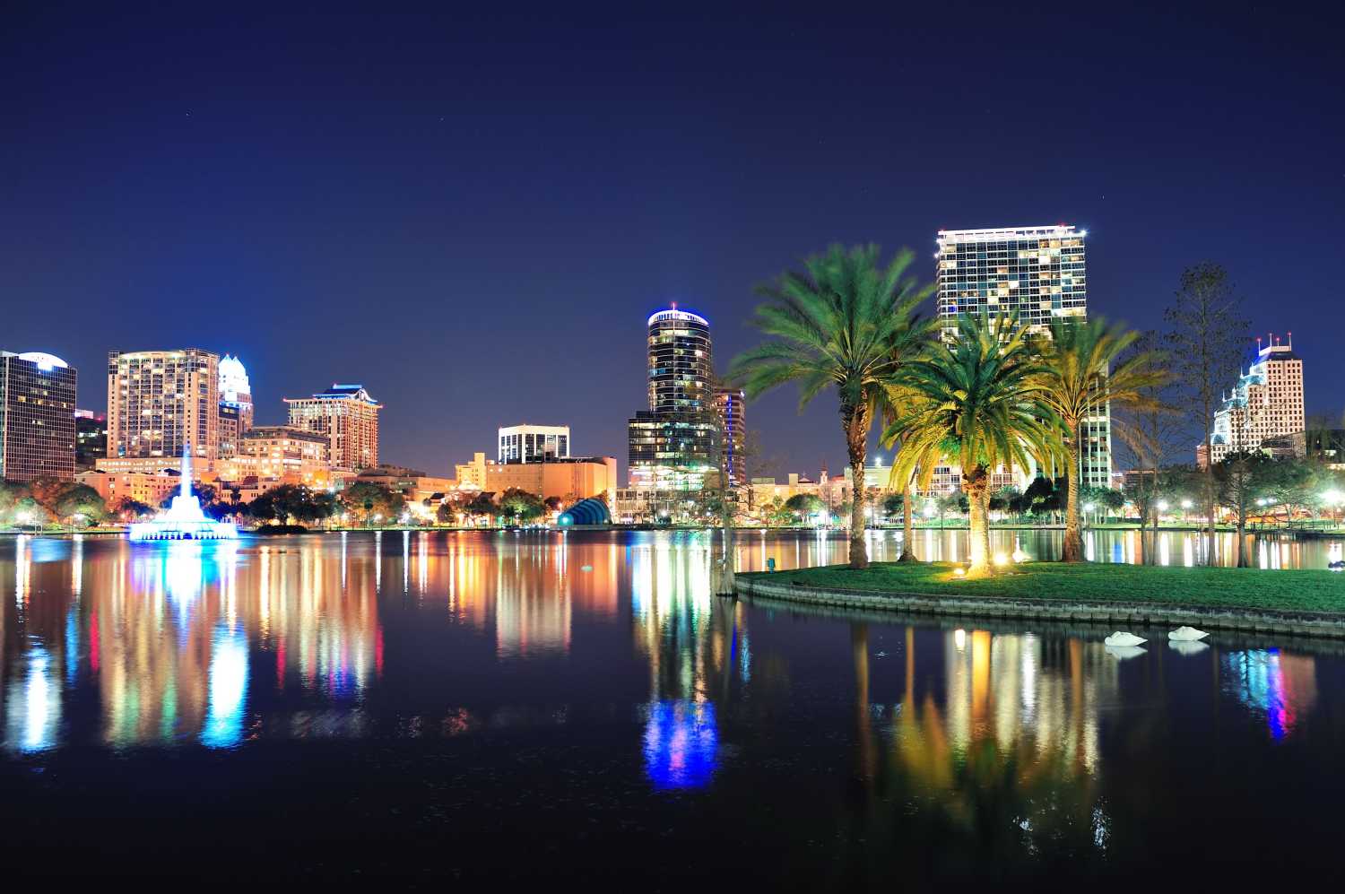 Orlando skyline at night