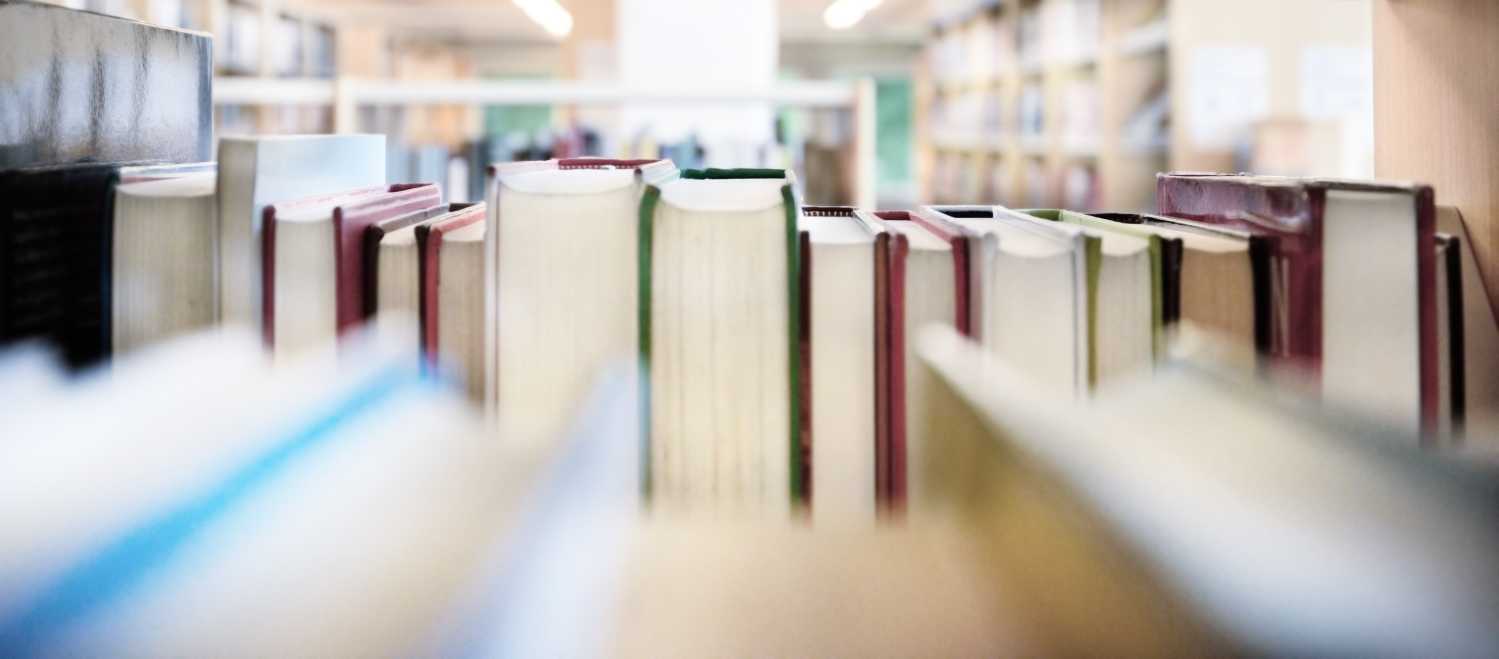 Books on a shelf