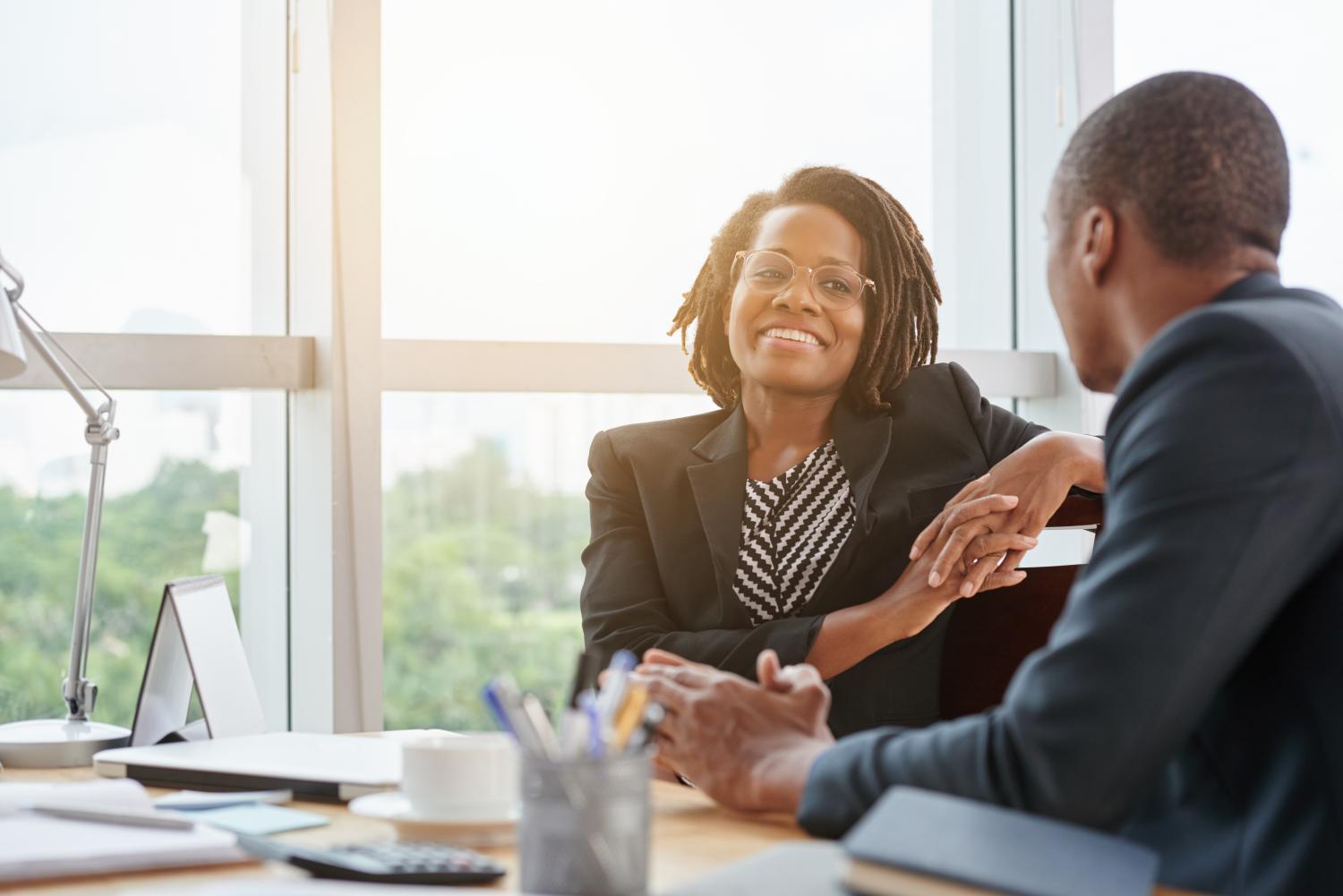 Two Black professionals