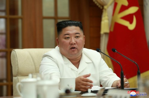North Korean leader Kim Jong Un attends an enlarged meeting of the Political Bureau of the 7th Central Committee of the Workers' Party of Korea (WPK), in Pyongyang, North Korea, in this image released August 25, 2020 by North Korea's Korean Central News Agency (KCNA)  KCNA via REUTERS    ATTENTION EDITORS - THIS IMAGE WAS PROVIDED BY A THIRD PARTY. REUTERS IS UNABLE TO INDEPENDENTLY VERIFY THIS IMAGE. NO THIRD PARTY SALES. SOUTH KOREA OUT. NO COMMERCIAL OR EDITORIAL SALES IN SOUTH KOREA.