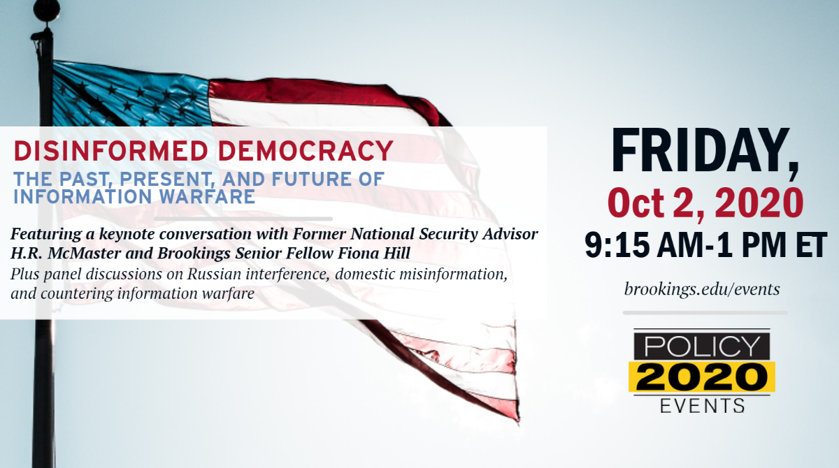 Disinformed democracy: The past, present, and future of information warfare - Friday, Oct. 2, 9:15 AM - 1:00 PM