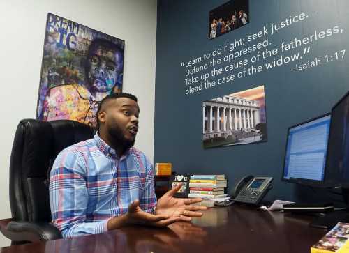 Stockton Mayor Michael Tubbs talks about the Universal basic income (UBI) that 125 families are participating in Stockton.Xxx Stockton Ubi 43 Jpg Usa Ca