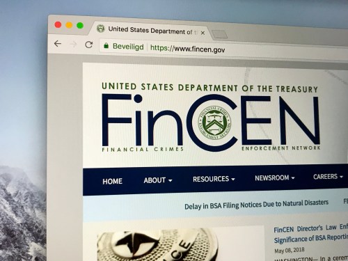 Image: U.S. Treasury Financial Crimes Enforcement Network website