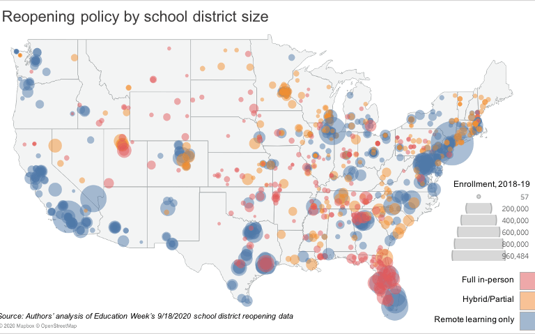 School district reopening policy - geography