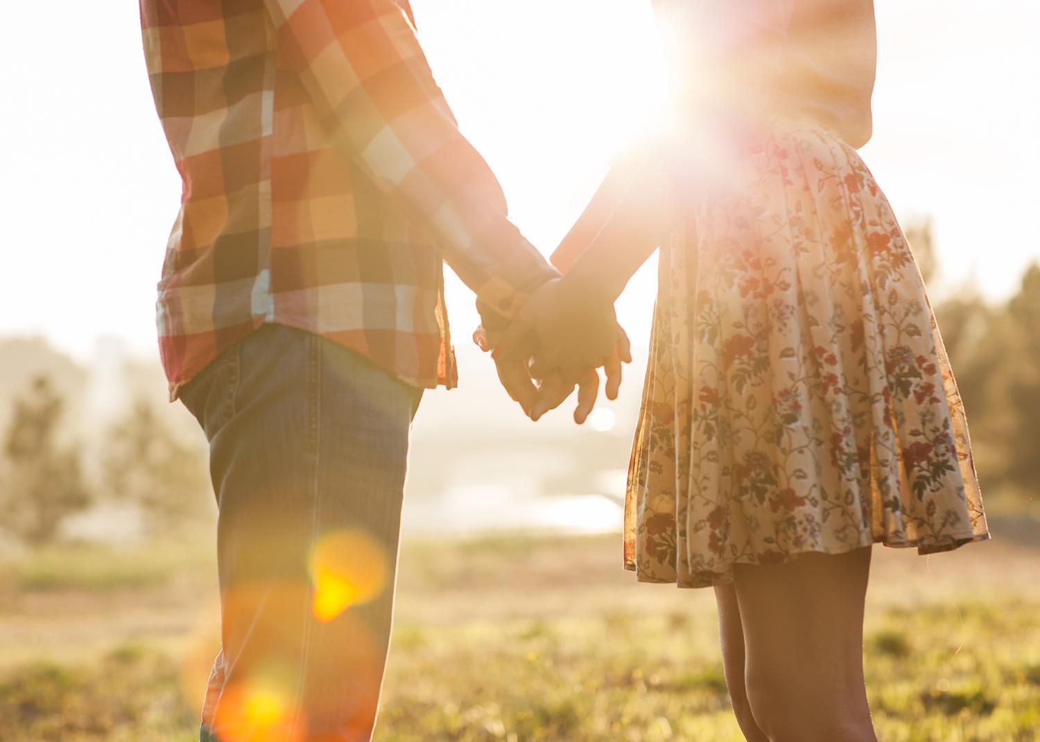 couple holding hands