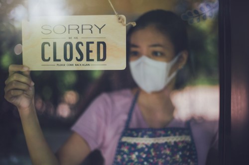 Restaurant closed mask