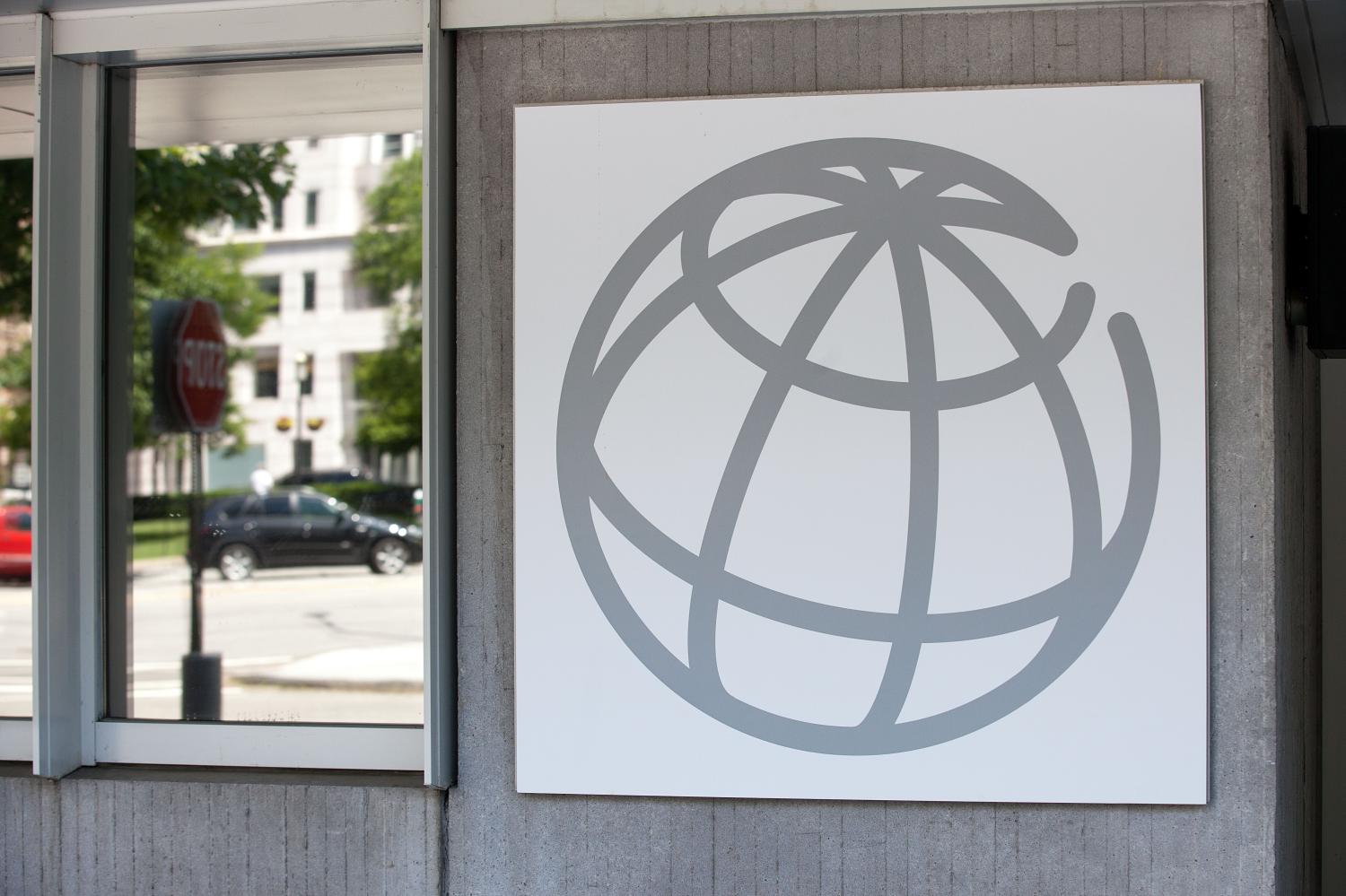 WASHINGTON, DC - JUNE 1: Sign outside the World Bank Group in downtown Washington, DC on June 1, 2014.