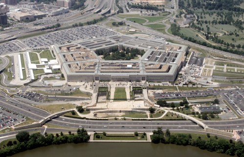 An aerial view of the Pentagon building in Washington, June 15, 2005, with the Potomac river in the foreground. U.S. Defense Secretary Donald Rumsfeld defended the Guantanamo prison against critics who want it closed by saying U.S. taxpayers have a big financial stake in it and no other facility could replace it at a Pentagon briefing on Tuesday. REUTERS/Jason Reed  JIR/CN