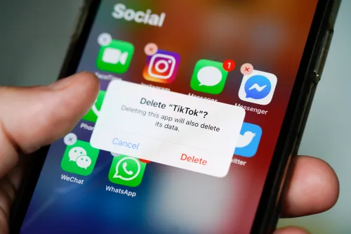 The TikTok application is seen on an iPhone 11 Pro max in this photo illustration in Warsaw, Poland on September 29, 2020. The TikTok app will be banned from US app stores from Sunday unless president Donald Trump approves a last-minute deal between US tech firm Oracle and TikTok owner ByteDance. US authorities say the Chinese video sharing app threaten national security and could pass on user data to China. (Photo by Jaap Arriens / Sipa USA)No Use UK. No Use Germany.