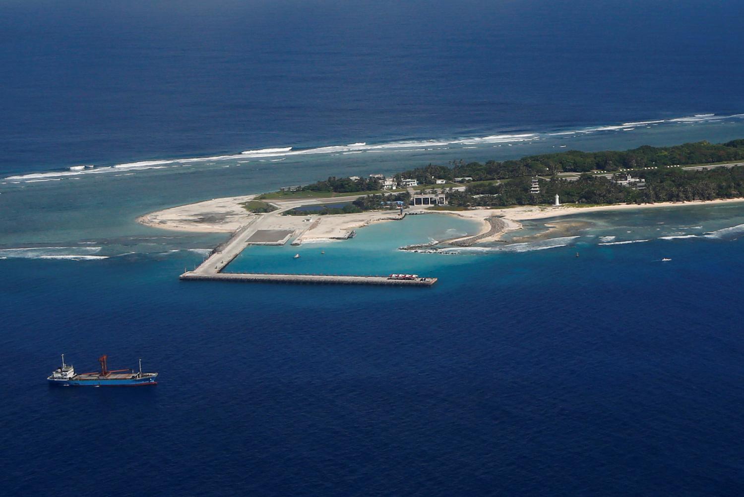 An aerial view shows Itu Aba, which the Taiwanese call Taiping, in the South China Sea, November 29, 2016. REUTERS/Fabian Hamacher