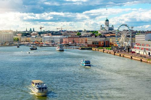 Helsinki cityscape with Helsinki Cathedral, Finland