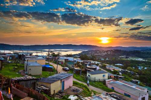 African town