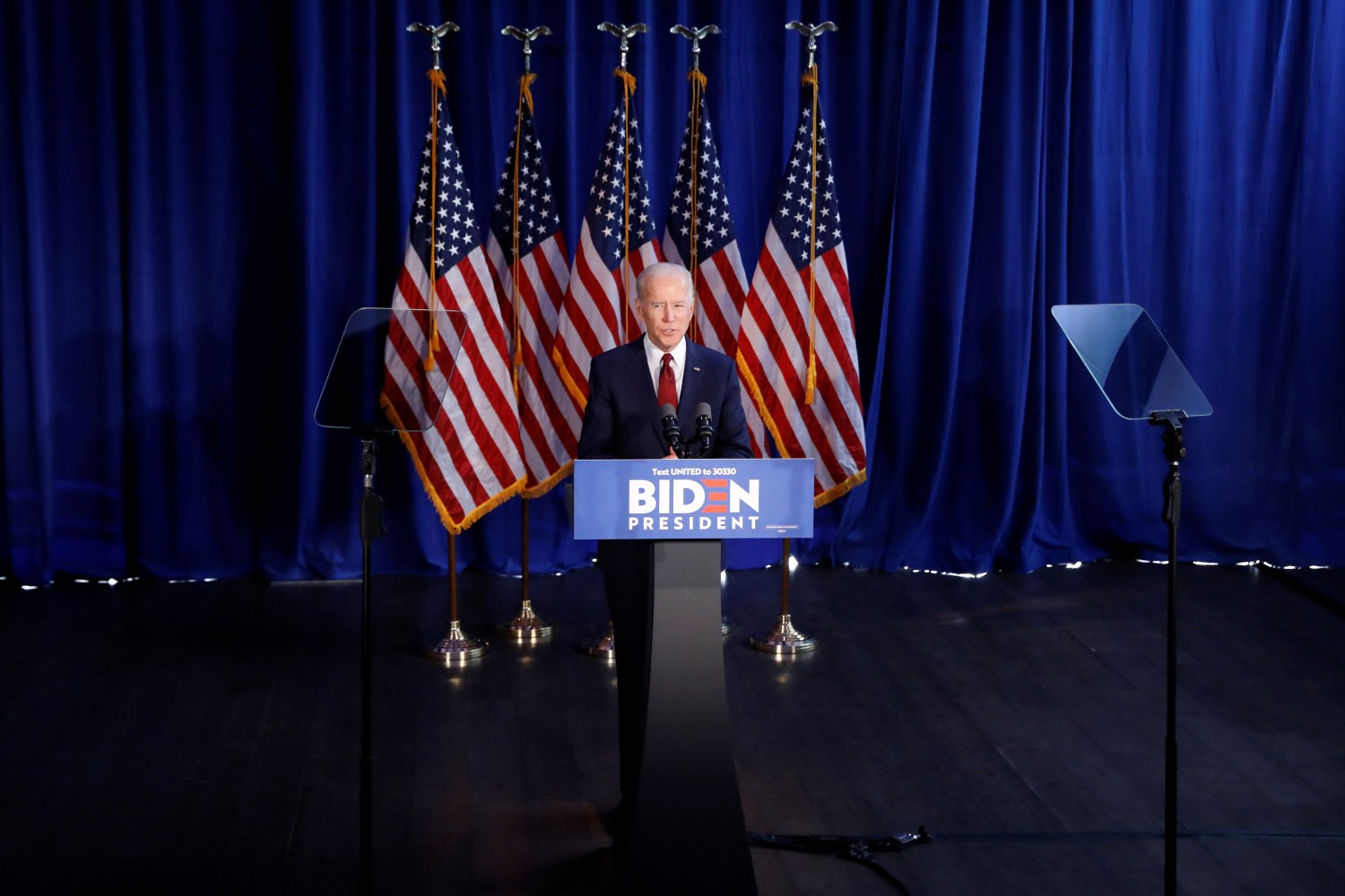 U.S. Democratic presidential candidate and former U.S. Vice President Joe Biden delivers a foreign policy address in Manhattan in New York City, New York, U.S., January 7, 2020. REUTERS/Brendan McDermid