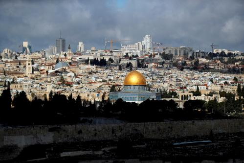 FILE PHOTO: A general view shows the Dome of the Rock in the compound known to Muslims as Noble Sanctuary and to Jews as Temple Mount in Jerusalem's Old City, after Israel tightened a national stay-at-home policy following the spread of coronavirus disease (COVID19), March 20, 2020. REUTERS/Ammar Awad/File Photo