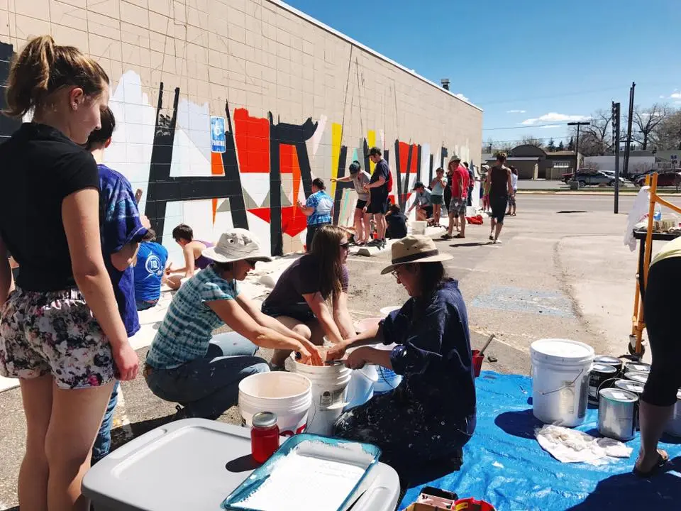 Mural painted by community