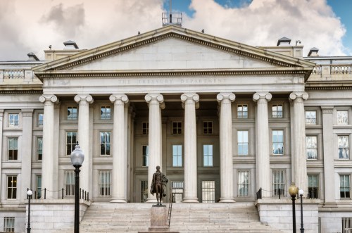 Famous landmark in Washington - The Treasury Department