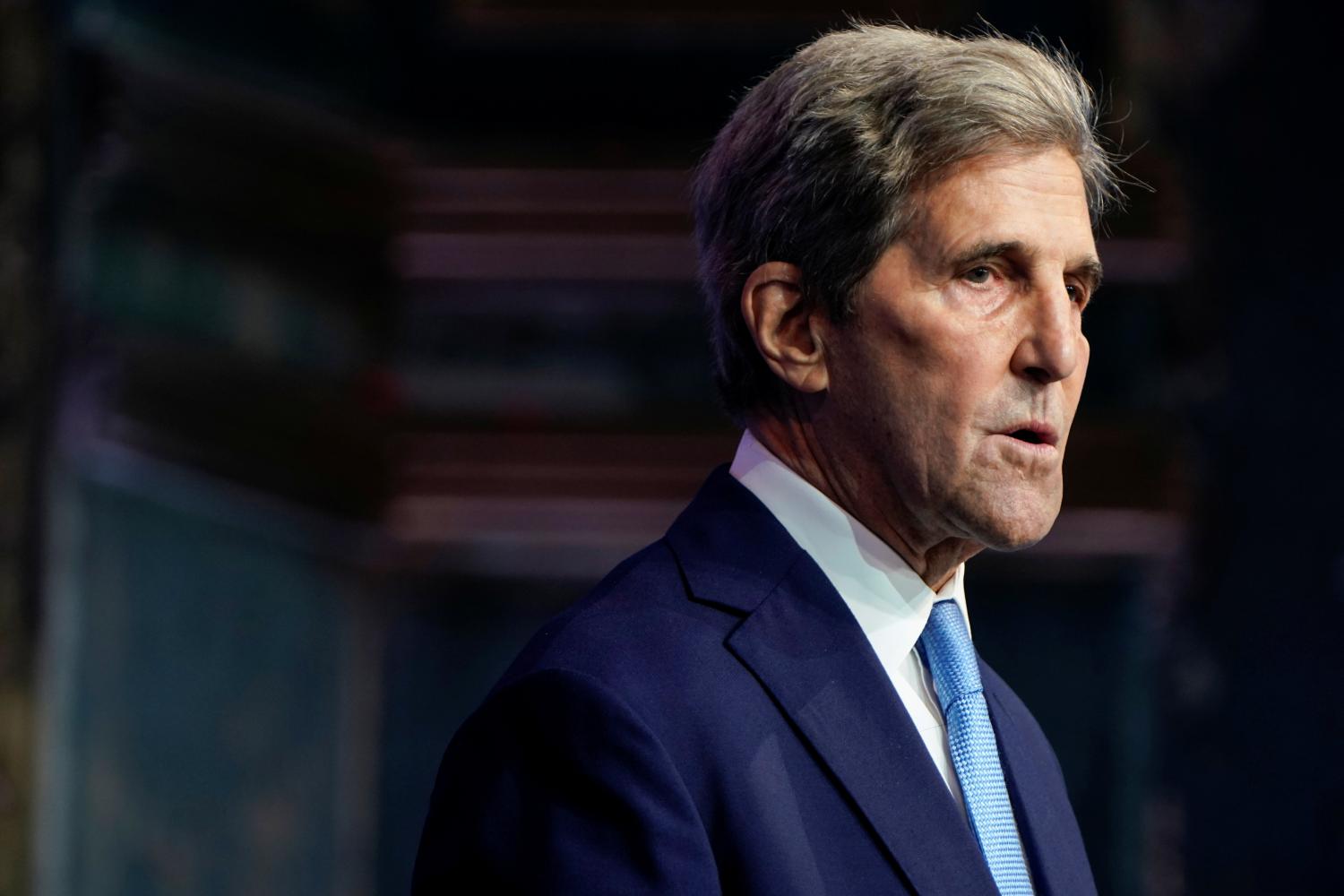 John Kerry, U.S. President-elect Joe Biden's special presidential envoy for climate appointee, speaks as President-elect Biden announces his national security nominees and appointees at his transition headquarters in Wilmington, Delaware, U.S., November 24, 2020. REUTERS/Joshua Roberts