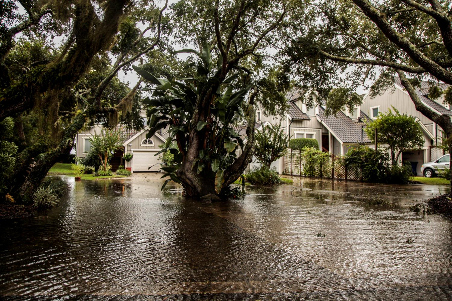 The area around houses is seen flooded due to Hurricane Dorian in St. Augustine, Florida, U.S., September 4, 2019. REUTERS/Maria Alejandra Cardona