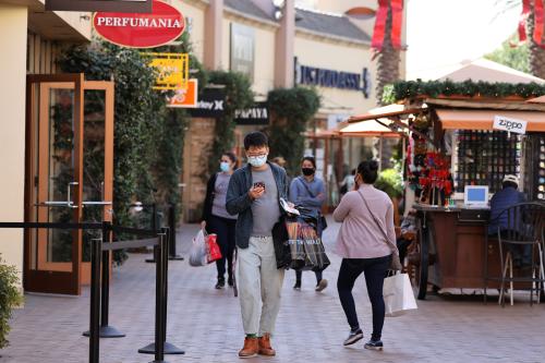 People shop at the Citadel Outlet mall, as the global outbreak of the coronavirus disease (COVID-19) continues, in Commerce, California, U.S., December 3, 2020. REUTERS/Lucy Nicholson