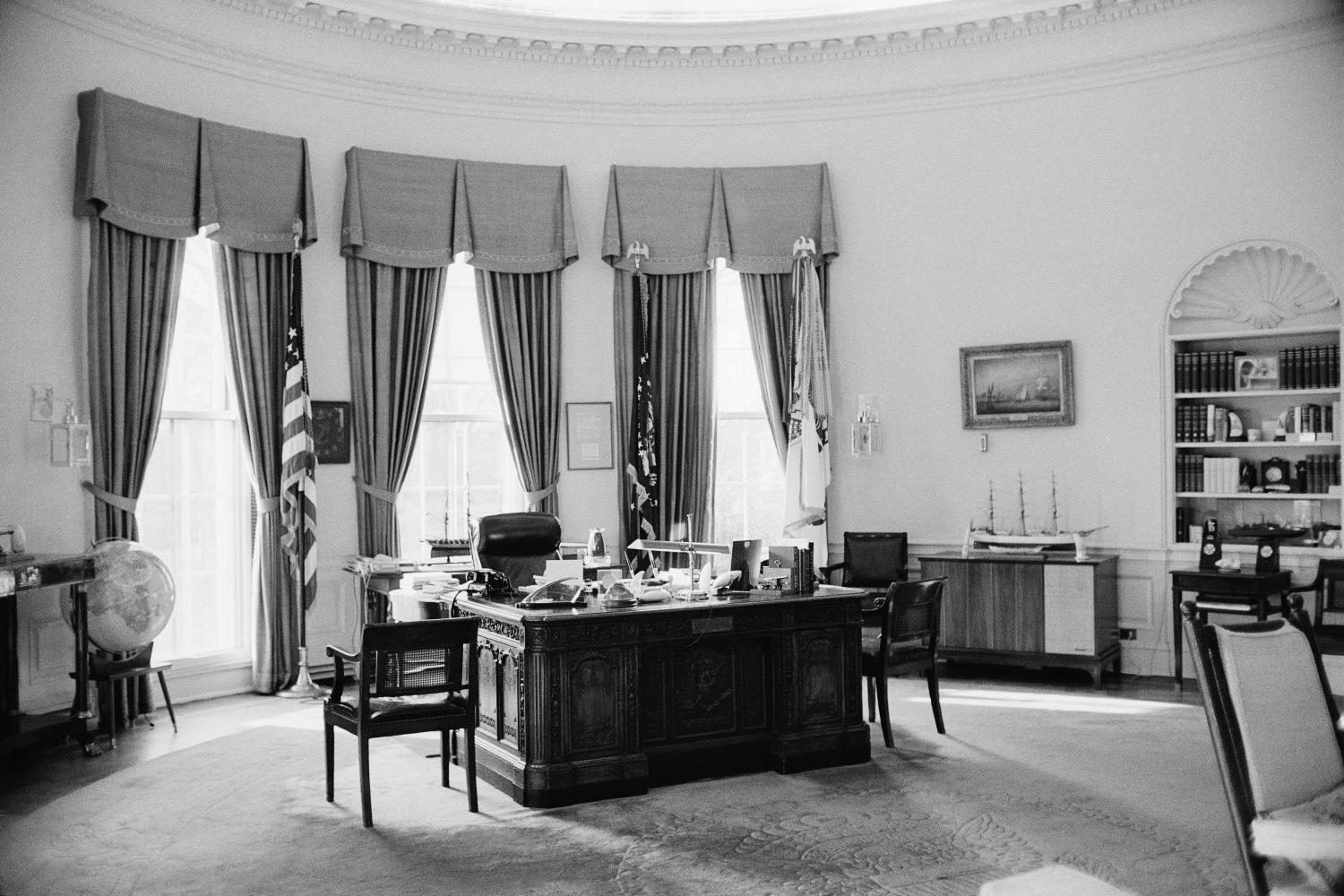 The Oval Office in the White House while John F. Kennedy was President 1963 © 2012 Mark Shaw