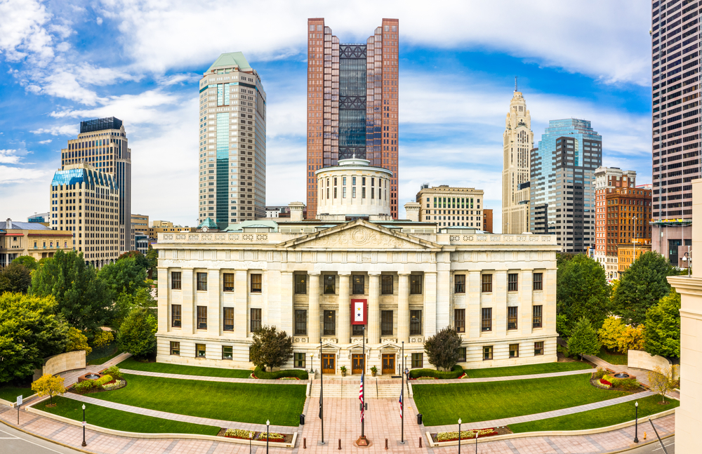 Ohio State House, in Columbus. The Ohio Statehouse is the state capitol building and seat of government for the U.S. state of Ohio