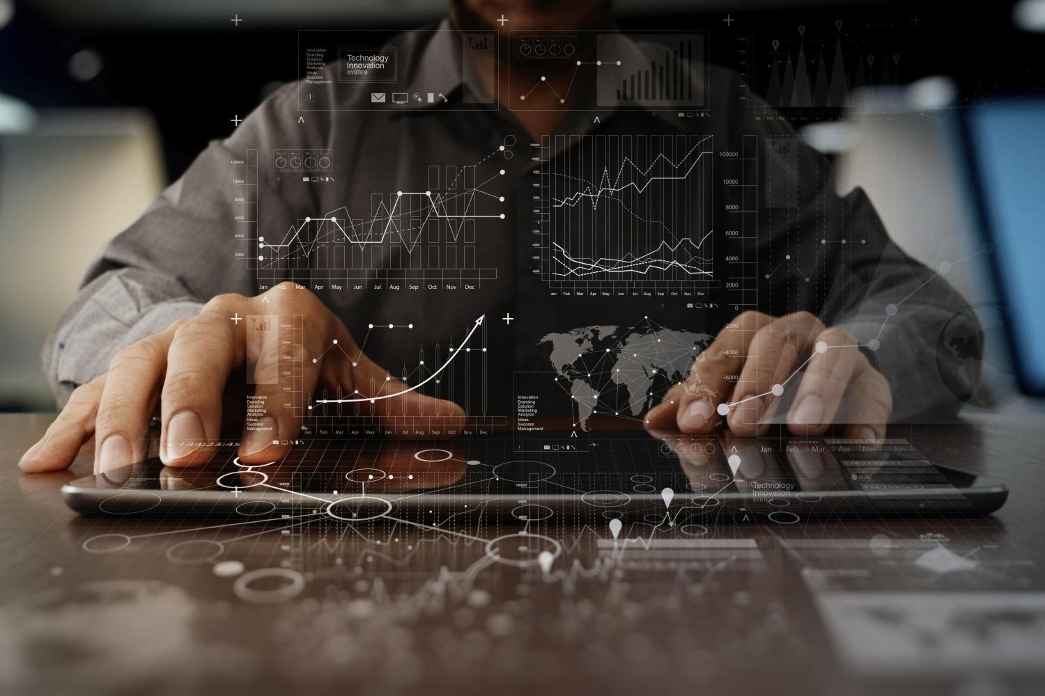 Hands working at a computer