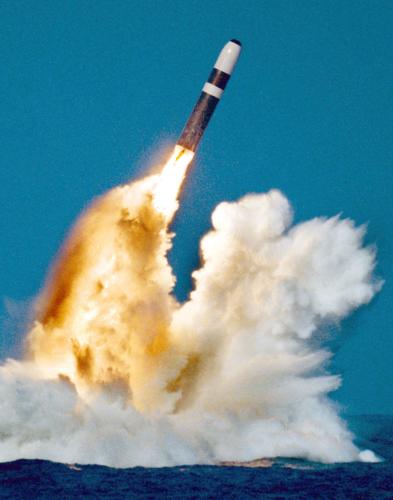 UNDATED PHOTO - A Trident II, or D-5 missile, is launched from an Ohio-class submarine in this undated file photo. According to a congressional report to be released May 25, China stole U.S. nuclear weapons design secrets over 20 years through espionage at government laboratories and will use the information to upgrade its own arsenal. Among the information reported to have been stolen, was details of the W-88 nuclear warhead, which is carried on the Trident submarine and described in the report as "the most sophisticated nuclear weapon the United States has ever built.