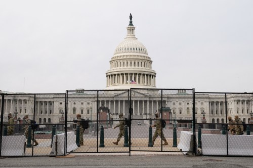 Security fencing surrounds the U.S. Capitol days after supporters of U.S. President Donald Trump stormed the Capitol in Washington, U.S. January 11, 2021. REUTERS/Erin Scott