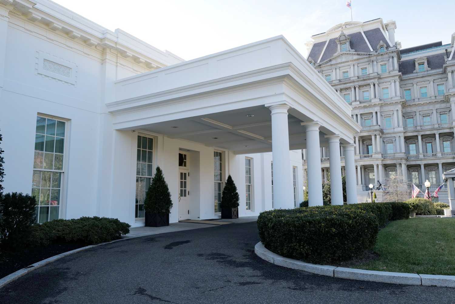 The West Wing of the White House is pictured ahead of U.S. President-elect Joe Biden's inauguration, in Washington, U.S., January 16, 2021. REUTERS/Cheriss May
