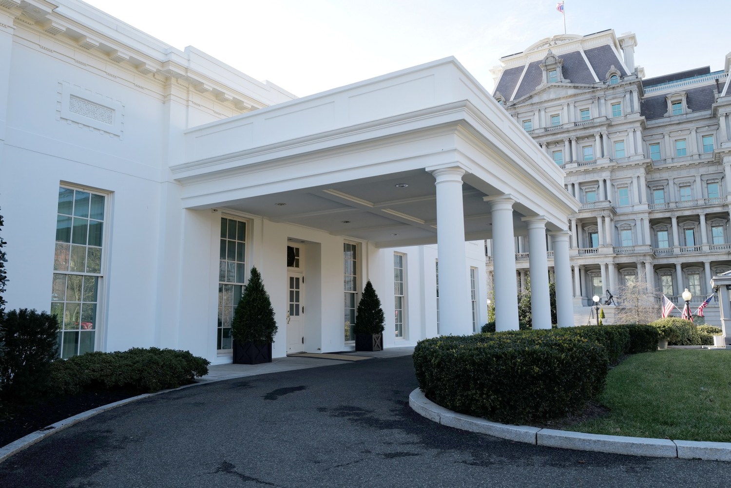 The West Wing of the White House is pictured ahead of U.S. President-elect Joe Biden's inauguration, in Washington, U.S., January 16, 2021. REUTERS/Cheriss May