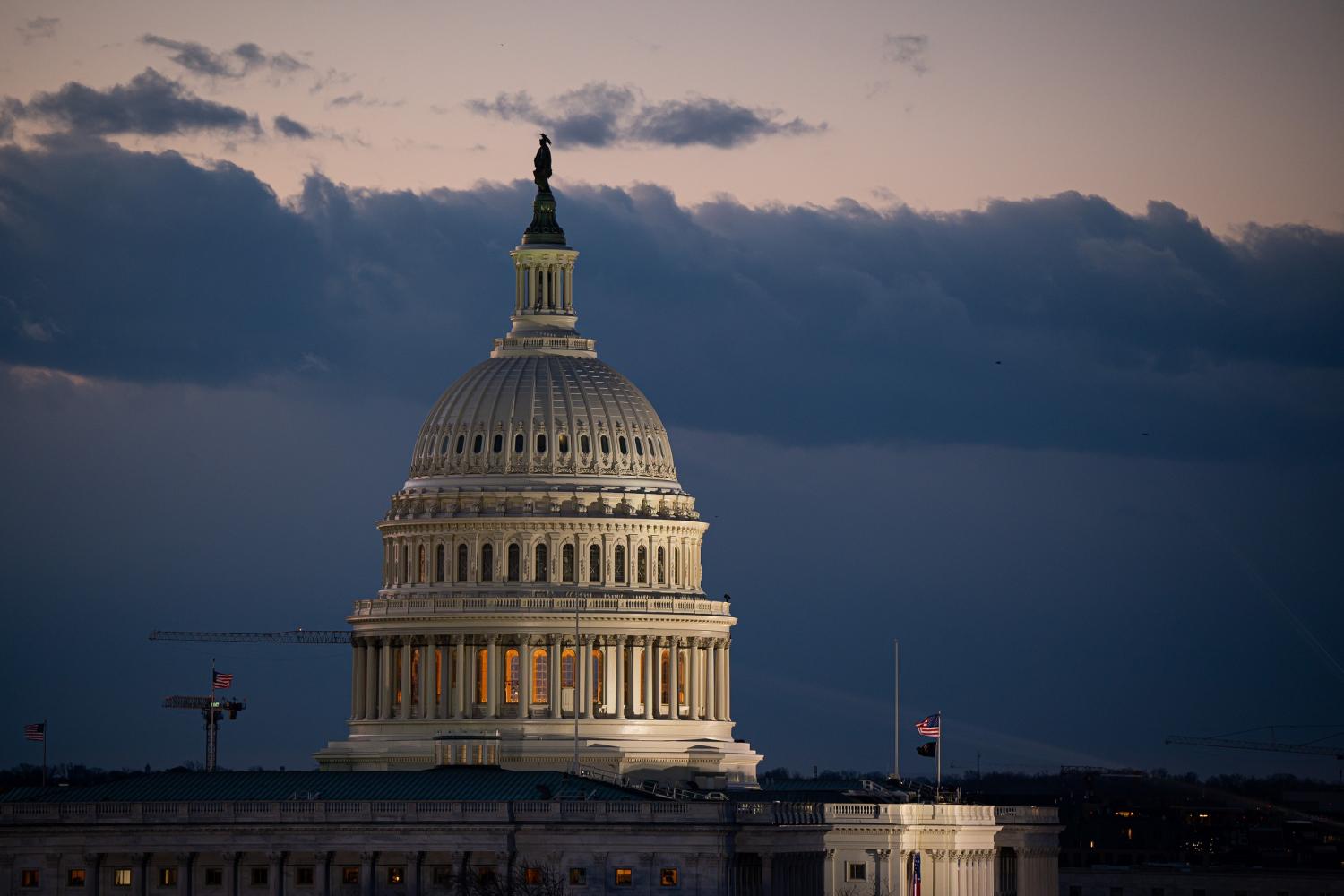 210120 Sunrise over the United States Capitol Building ahead of the 2021 U.S. Presidential Inauguration on January 20, 2021 in Washington, DC, USA. Photo: Joel Marklund / BILDBYRÅN / kod JM / JM0063 No Use Sweden. No Use Norway. No Use Austria.