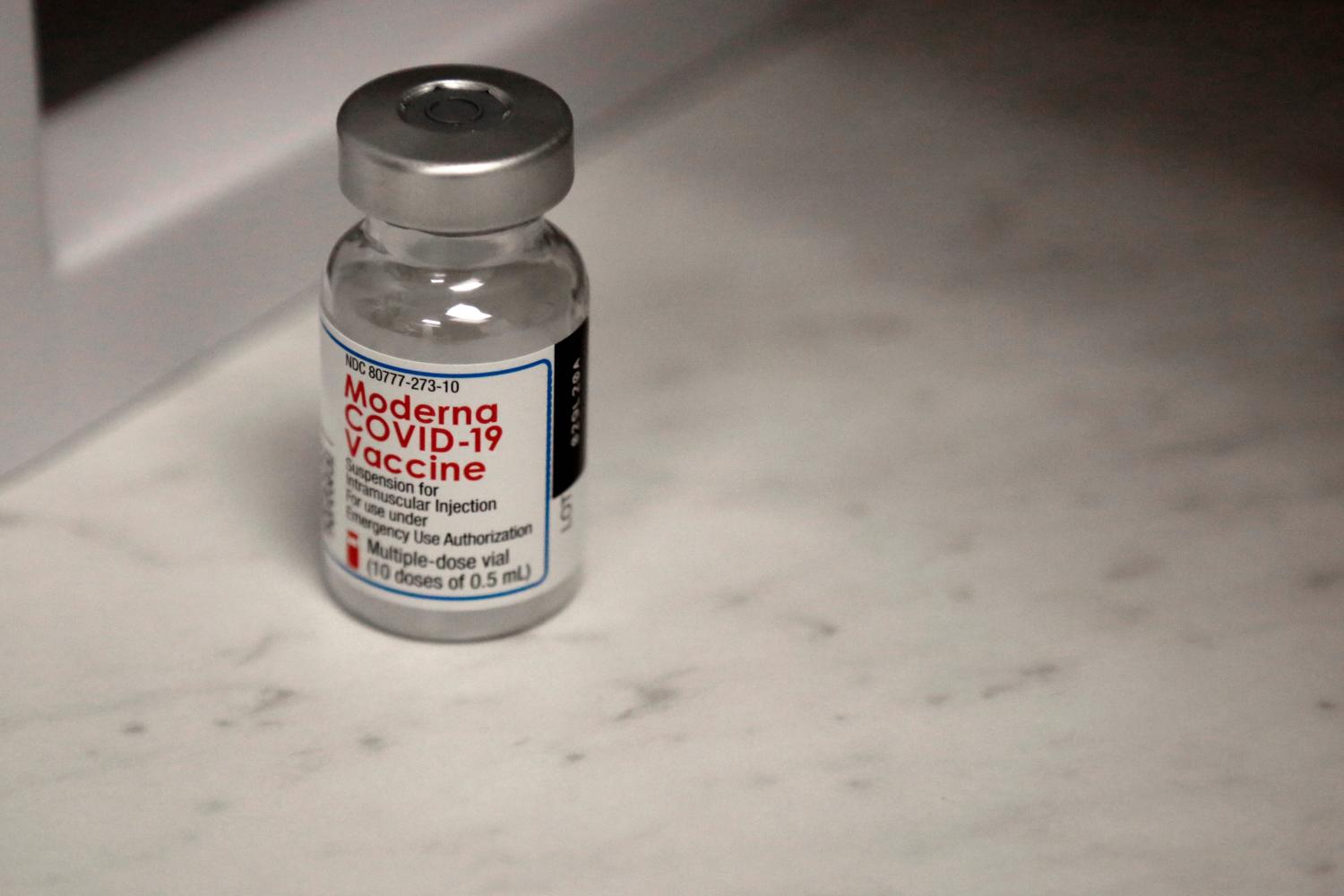A vial of the Modern COVID-19 vaccine.Kroger Vaccine