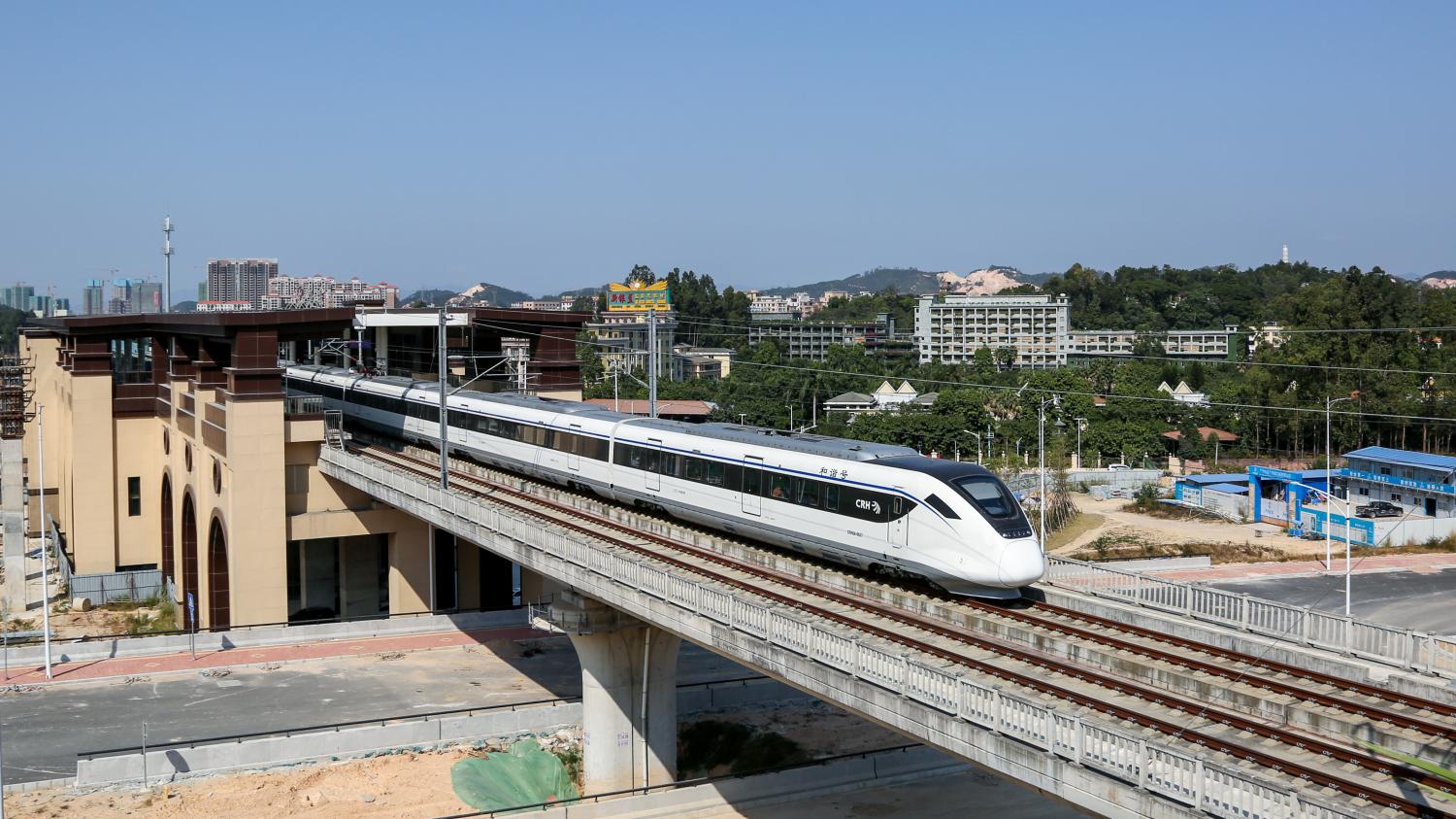 The first intercity railway line operates by a domestic local rail transit company, Guangqing Guangzhou East Ring Intercity Railway opens to traffic in Guangzhou city, south China's Guangdong province, 30 November 2020. No Use China. No Use France.