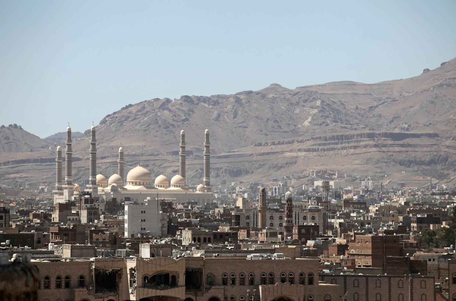 The al-Shaab mosque, previously named after the slain former Yemeni President, Ali Abdullah Saleh, is pictured in Sanaa, Yemen March 27, 2018. REUTERS/Khaled Abdullah