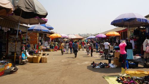 Abuja, Federal Capital Territory Nigeria. December 35, 2018: A cross section of Wuse Market Abuja