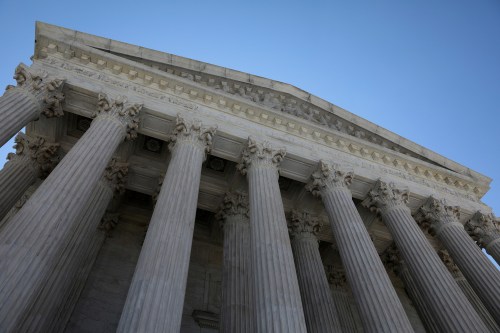 FILE PHOTO: A general view of the U.S. Supreme Court building in Washington, U.S. July 2, 2020. REUTERS/Jonathan Ernst/File Photo