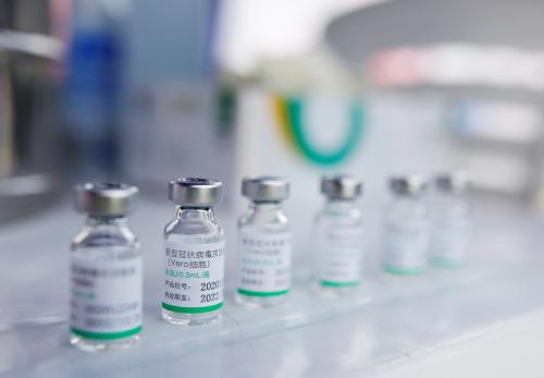 Vials of the Sinopharm's coronavirus disease (COVID-19) vaccine are pictured in Lima, Peru, February 9, 2021. REUTERS/Sebastian Castaneda