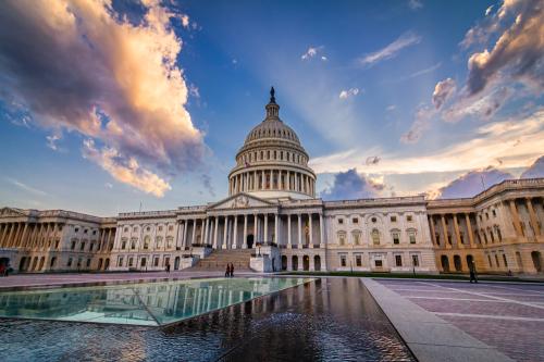 Storm rising over United States Capitol Building, Washington DC