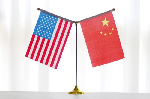 --FILE--National flags of China and the United States are seen in Ji'nan city, east China's Shandong province, 14 June 2018.Even as Chinese and American trade negotiators laid plans to maintain "intensive consultation" this month, President Donald Trump said he will impose 10% tariffs Sept. 1 on an additional $300 billion a year of imports from China. Trump disclosed the expansion of tariffs Thursday in a tweet in which he also complained that China failed to increase agricultural purchases and to cut off the flow of the opioid drug fentanyl to the U.S. from China as he said President Xi Jinping promised. Trump said the new duties will be in addition to the tariffs of as much as 25% on $250 billion a year of Chinese imports. The Dow Jones Industrial Average plunged 200 points following the news, erasing a gain of 300 points earlier in the day. China didn't immediately respond to Trump's tweet, which he concluded by writing, "We look forward to continuing our positive dialogue with China."No Use China. No Use France.