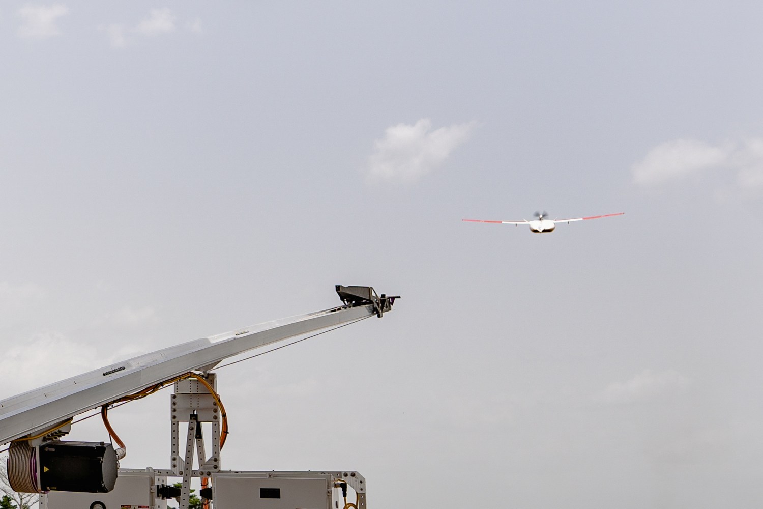 A drone takes off in Ghana to deliver medical supplies.