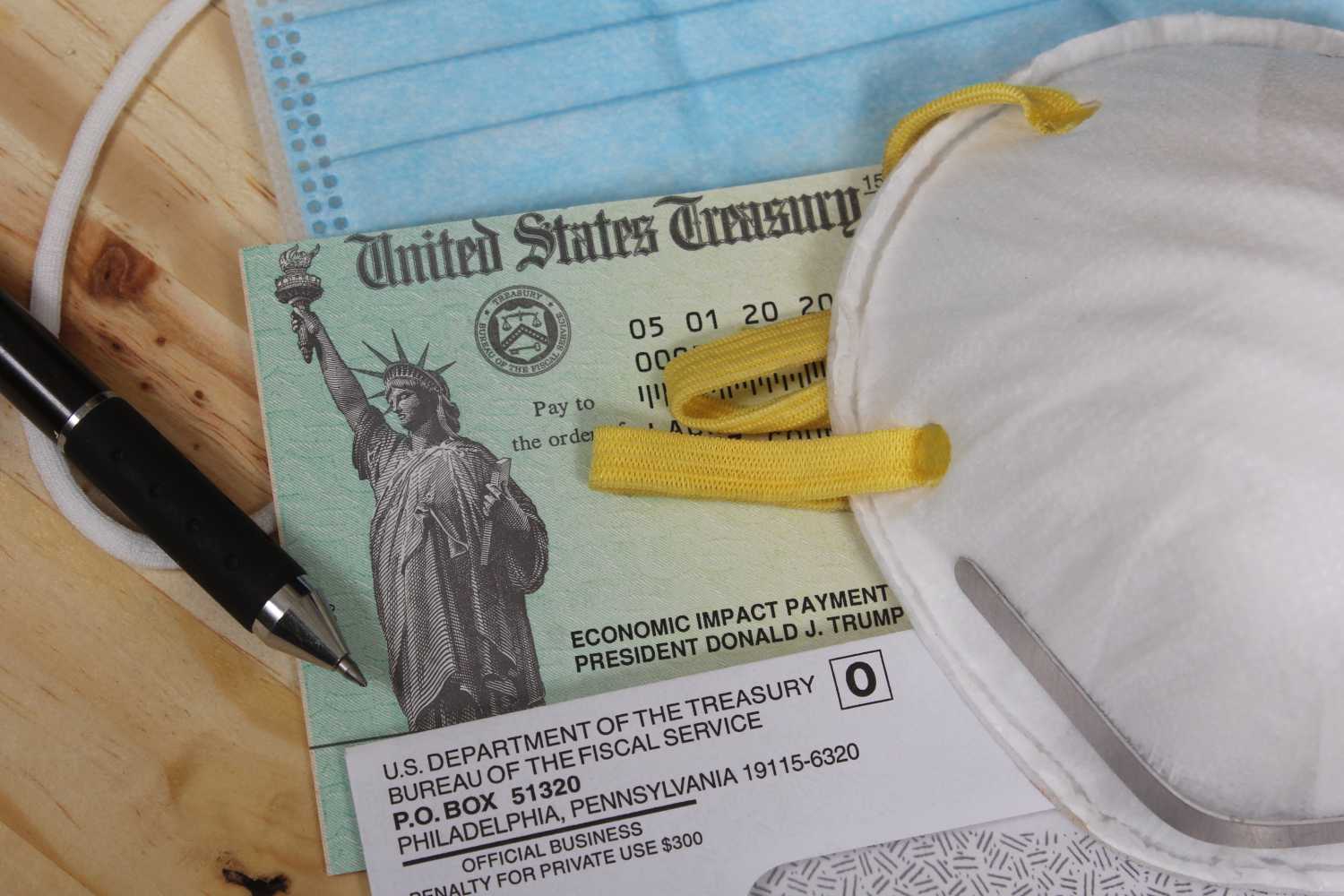 Surgical masks and COVID relief stimulus check