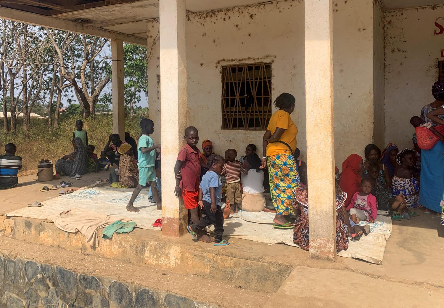 People who fled the violent rebellion in Central African Republic (CAR) wait for their identification process in the border town of Garoua Boulai, Cameroon January 7, 2021. Picture taken January 7, 2021. REUTERS/Joel Kouam