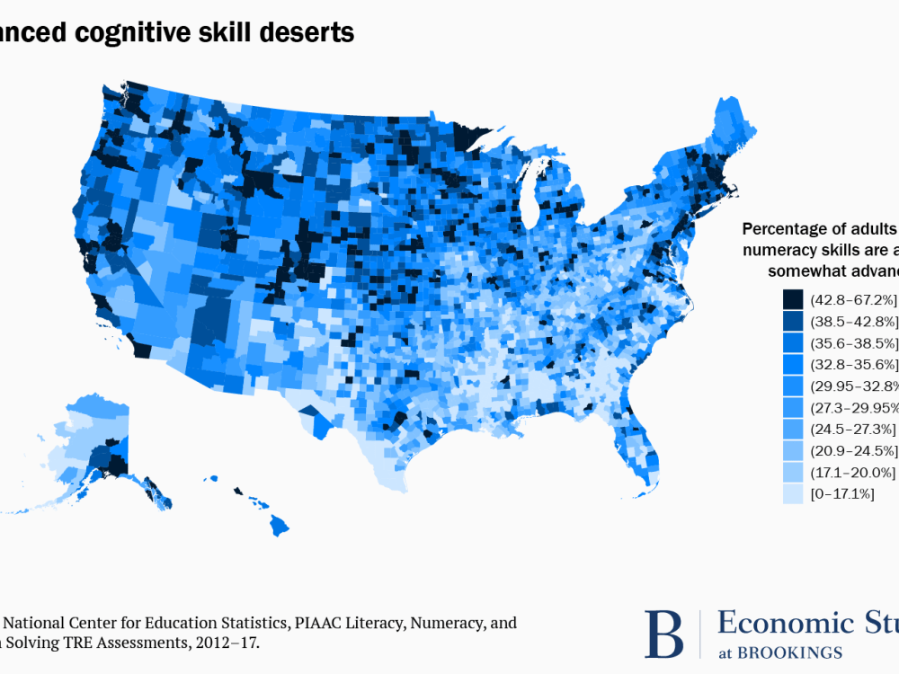 Map showing advanced cognitive skill deserts.