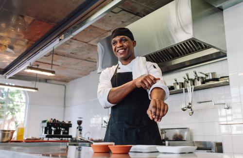 Cook in kitchen