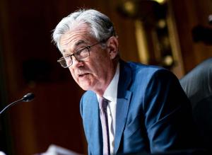 Jerome H. Powell, Chair of the Board of Governors of the Federal Reserve System, testifies before the U.S. Senate Committee on Banking, Housing and Urban Affairs during the Quarterly CARES Act Report to Congress on Capitol Hill.